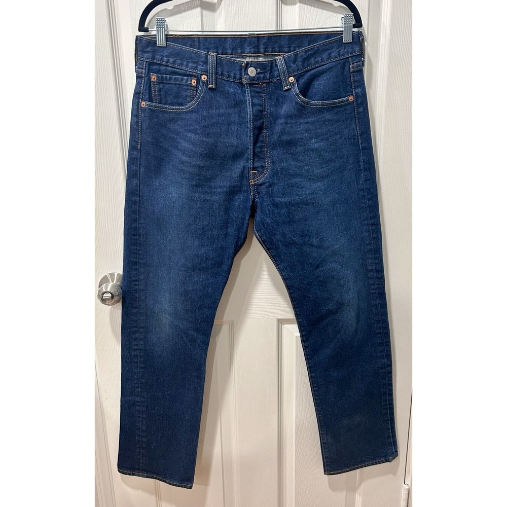 Levi's Men's 501 34x30 Original Straight Fit Jeans - Dark Wash